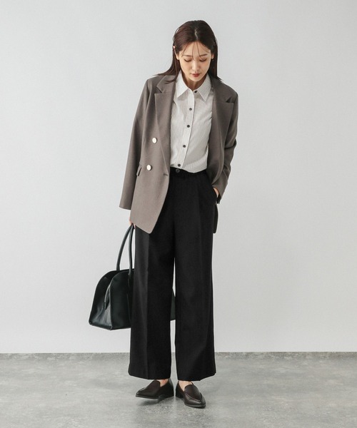 GLOBAL WORK（グローバルワーク）の「あったかスッキリイージーパンツ/580794（その他パンツ・レディース・ネイビー/グレー/チャコールグレー/ブラウン系その他7/ブルー系その他6/ブラック・X-SMALL/X-LARGE/MEDIUM/S-Long/SMALL/L-Long/LARGE/XL-Long/M-Long）」の21枚目の写真