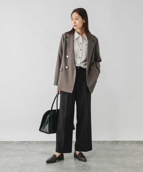 GLOBAL WORK（グローバルワーク）の「あったかスッキリイージーパンツ/580794（その他パンツ・レディース・ネイビー/グレー/チャコールグレー/ブラウン系その他7/ブルー系その他6/ブラック・X-SMALL/X-LARGE/MEDIUM/S-Long/SMALL/L-Long/LARGE/XL-Long/M-Long）」の22枚目の写真