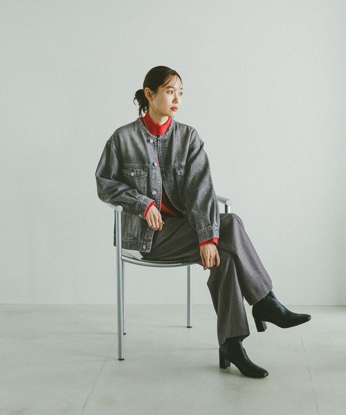 GLOBAL WORK（グローバルワーク）の「あったかスッキリイージーパンツ/580794（その他パンツ・レディース・ネイビー/グレー/チャコールグレー/ブラウン系その他7/ブルー系その他6/ブラック・X-SMALL/X-LARGE/MEDIUM/S-Long/SMALL/L-Long/LARGE/XL-Long/M-Long）」の20枚目の写真