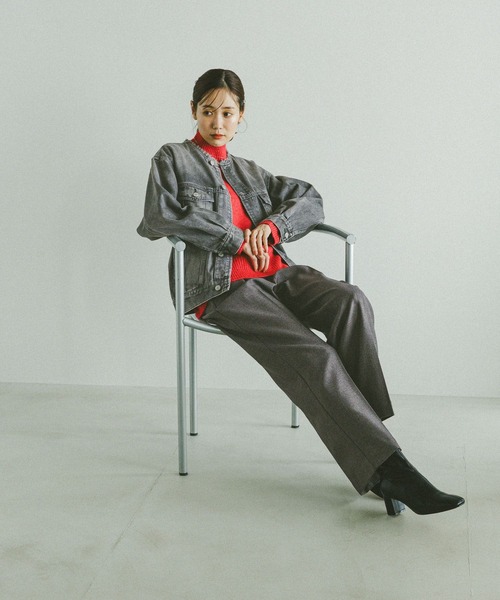 GLOBAL WORK（グローバルワーク）の「あったかスッキリイージーパンツ/580794（その他パンツ・レディース・ネイビー/グレー/チャコールグレー/ブラウン系その他7/ブルー系その他6/ブラック・X-SMALL/X-LARGE/MEDIUM/S-Long/SMALL/L-Long/LARGE/XL-Long/M-Long）」の18枚目の写真