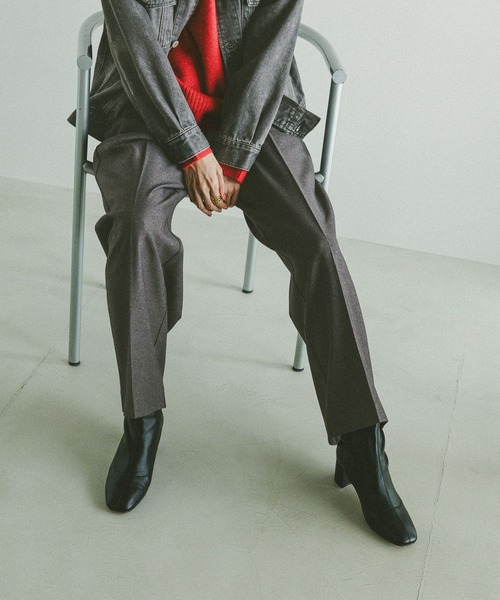 GLOBAL WORK（グローバルワーク）の「あったかスッキリイージーパンツ/580794（その他パンツ・レディース・ネイビー/グレー/チャコールグレー/ブラウン系その他7/ブルー系その他6/ブラック・X-SMALL/X-LARGE/MEDIUM/S-Long/SMALL/L-Long/LARGE/XL-Long/M-Long）」の16枚目の写真