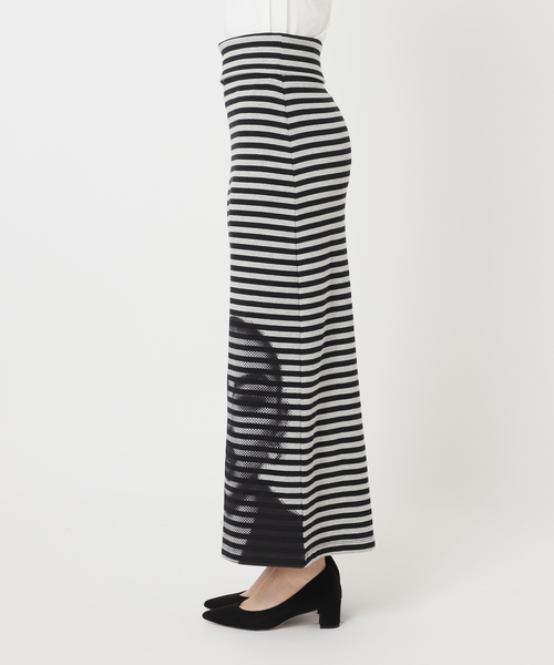 Oriens JOURNAL STANDARD（オリエンス ジャーナルスタンダード）の「《追加2》ボーダープリントスカート（スカート・レディース・ブラック/ブルー系その他・FREE）」の9枚目の写真