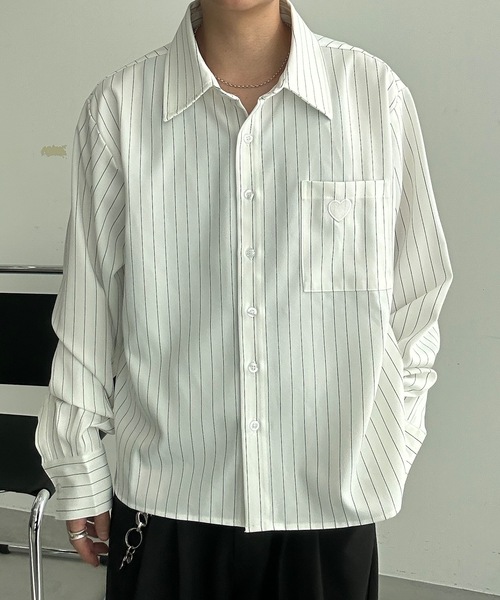 MandO（Auntie Rosa）（エムオー）の「ハート刺繍アクセントアソートシャツ（シャツ/ブラウス・メンズ・ホワイト系その他/ホワイト/ブラック/ブラック系その他・MEDIUM/LARGE）」の12枚目の写真