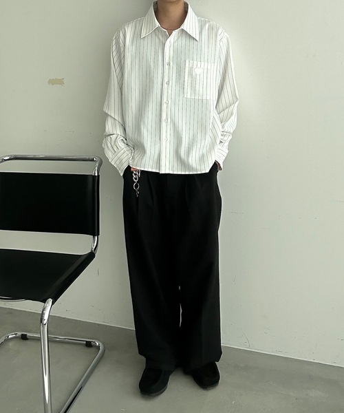 MandO（Auntie Rosa）（エムオー）の「ハート刺繍アクセントアソートシャツ（シャツ/ブラウス・メンズ・ホワイト系その他/ホワイト/ブラック/ブラック系その他・MEDIUM/LARGE）」の15枚目の写真