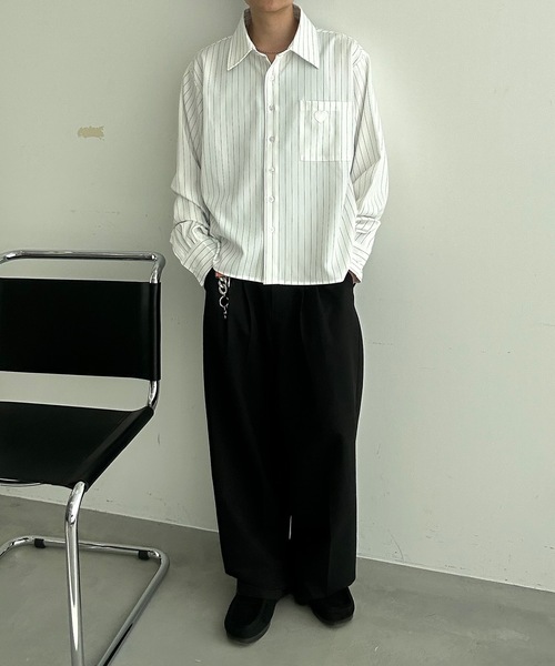 MandO（Auntie Rosa）（エムオー）の「ハート刺繍アクセントアソートシャツ（シャツ/ブラウス・メンズ・ホワイト系その他/ホワイト/ブラック/ブラック系その他・MEDIUM/LARGE）」の16枚目の写真