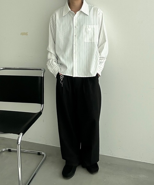 MandO（Auntie Rosa）（エムオー）の「ハート刺繍アクセントアソートシャツ（シャツ/ブラウス・メンズ・ホワイト系その他/ホワイト/ブラック/ブラック系その他・MEDIUM/LARGE）」の17枚目の写真