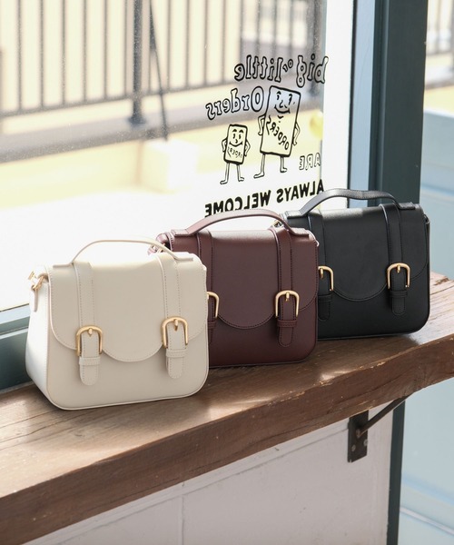 GLOBAL WORK(グローバルワーク)の「PUミニショルダーBAG/603699(ショルダーバッグ・キッズ・ダークブラウン/ブラック/オフホワイト・FREE)」の4枚目の写真