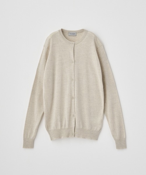 JOHN SMEDLEY(ジョンスメドレー)の「クルーネック長袖ニットカーディガン(カーディガン/ボレロ・レディース・グレー系その他/ブラック/グリーン/ダークネイビー/ブラウン系その他/ダークグレー/ホワイト・M/S/XS)」の4枚目の写真