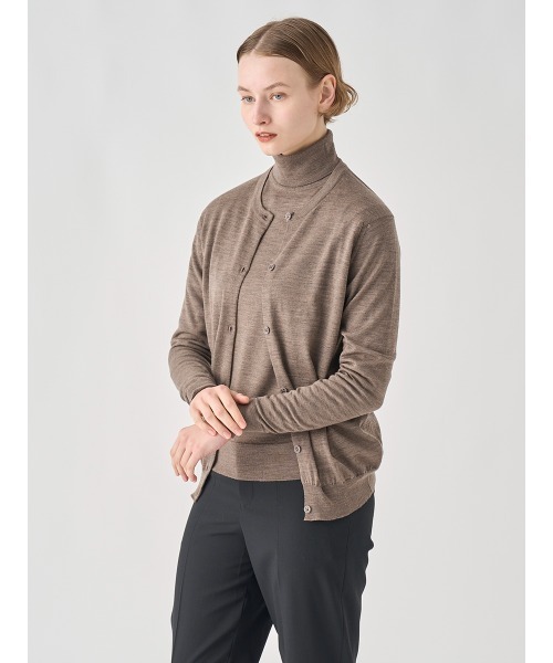 JOHN SMEDLEY(ジョンスメドレー)の「クルーネック長袖ニットカーディガン(カーディガン/ボレロ・レディース・グレー系その他/ブラック/グリーン/ダークネイビー/ブラウン系その他/ダークグレー/ホワイト・M/S/XS)」の5枚目の写真