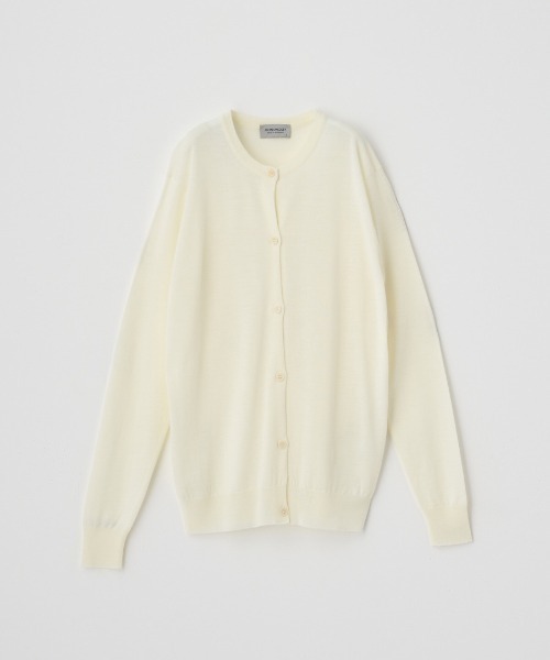JOHN SMEDLEY(ジョンスメドレー)の「クルーネック長袖ニットカーディガン(カーディガン/ボレロ・レディース・グレー系その他/ブラック/グリーン/ダークネイビー/ブラウン系その他/ダークグレー/ホワイト・M/S/XS)」の1枚目の写真