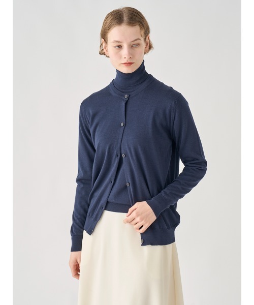 JOHN SMEDLEY(ジョンスメドレー)の「クルーネック長袖ニットカーディガン(カーディガン/ボレロ・レディース・グレー系その他/ブラック/グリーン/ダークネイビー/ブラウン系その他/ダークグレー/ホワイト・M/S/XS)」の7枚目の写真