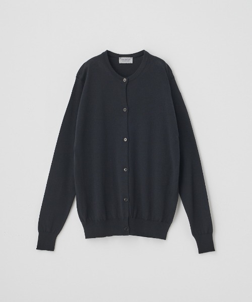 JOHN SMEDLEY(ジョンスメドレー)の「クルーネック長袖ニットカーディガン(カーディガン/ボレロ・レディース・グレー系その他/ブラック/グリーン/ダークネイビー/ブラウン系その他/ダークグレー/ホワイト・M/S/XS)」の2枚目の写真