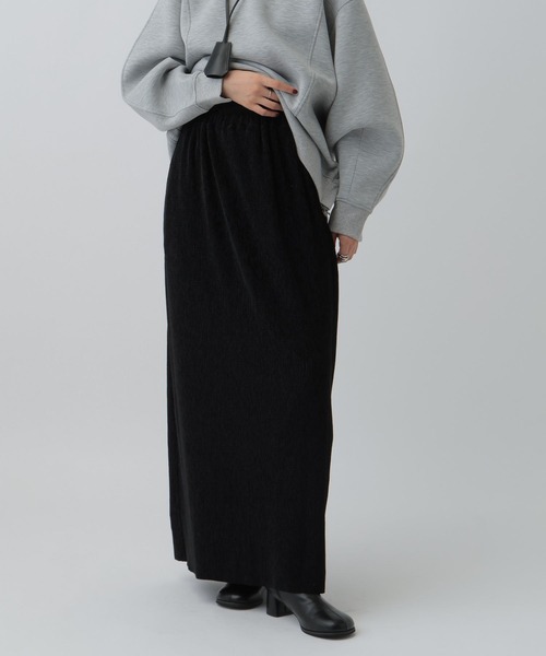 LEPSIM（レプシィム）の「《セルフカット可能》ベロアプリーツスカート　603879（スカート・レディース・ブラック/アイボリー/ピンク/ブラウン・FREE）」の11枚目の写真