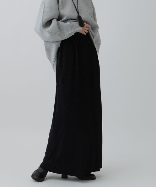 LEPSIM（レプシィム）の「《セルフカット可能》ベロアプリーツスカート　603879（スカート・レディース・ブラック/アイボリー/ピンク/ブラウン・FREE）」の12枚目の写真