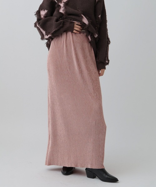 LEPSIM（レプシィム）の「《セルフカット可能》ベロアプリーツスカート　603879（スカート・レディース・ブラック/アイボリー/ピンク/ブラウン・FREE）」の17枚目の写真