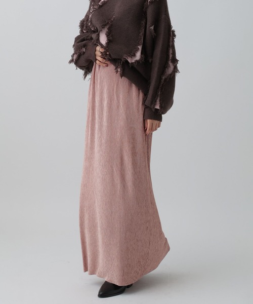 LEPSIM（レプシィム）の「《セルフカット可能》ベロアプリーツスカート　603879（スカート・レディース・ブラック/アイボリー/ピンク/ブラウン・FREE）」の18枚目の写真