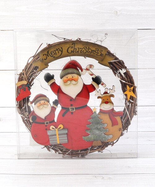 one'sterrace(ワンズテラス)の「◆【クリスマス】グロスウッド デコリース(コスチューム/パーティーグッズ・レディース・ホワイト系9/レッド系9・99)」の8枚目の写真