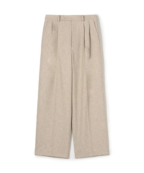 セール】ネップツイード タックテーパードパンツ（スラックス