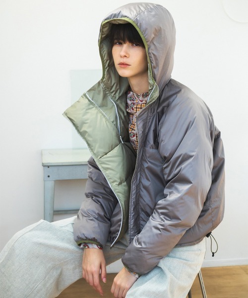 soduk(スドーク)の「【soduk】reversible down jacket(ダウンジャケット/コート・レディース・グレー・ONE SIZE)」の2枚目の写真