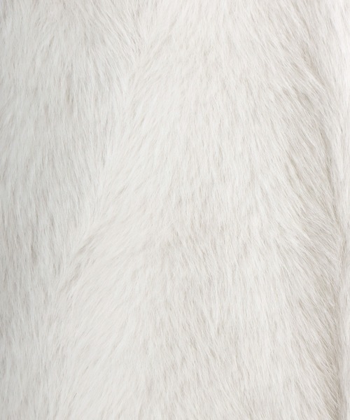 Salong hameu（サロン ハミュー）の「ミックスシャギーフェイクファー スタンドネックブルゾンジャケット レディース（ブルゾン・レディース・チャコールグレー/アイボリー/ブラック・M/L）」の21枚目の写真