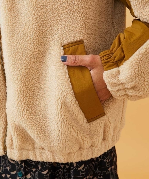 Abrigo boa ボアブルゾン（その他アウター）｜Jocomomola（ホコモモラ