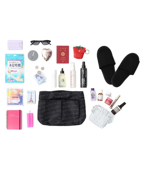 MILKFED.（ミルクフェド）の「MEDIUM BAG ORGANIZER（エコバッグ/サブバッグ・レディース・ブラック・ONE SIZE）」の4枚目の写真