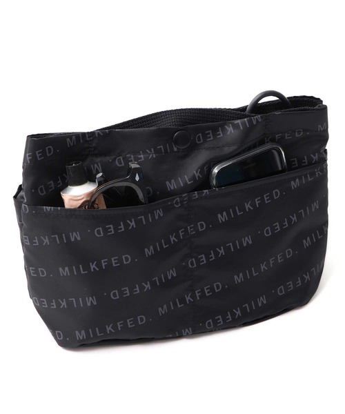MILKFED.（ミルクフェド）の「MEDIUM BAG ORGANIZER（エコバッグ/サブバッグ・レディース・ブラック・ONE SIZE）」の6枚目の写真