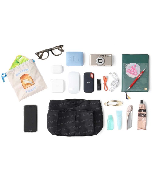 MILKFED.（ミルクフェド）の「MEDIUM BAG ORGANIZER（エコバッグ/サブバッグ・レディース・ブラック・ONE SIZE）」の7枚目の写真