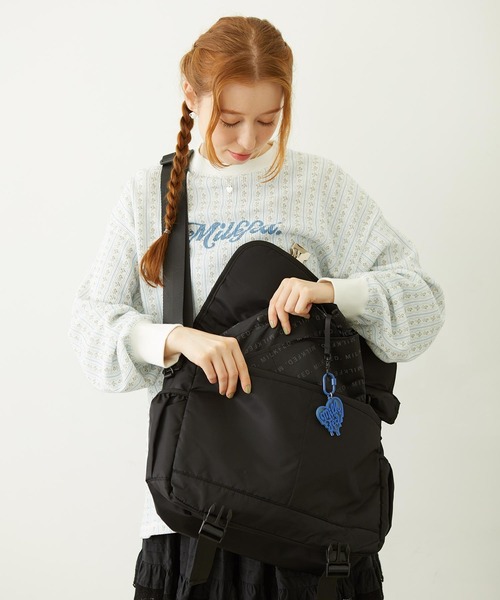 MILKFED.（ミルクフェド）の「MEDIUM BAG ORGANIZER（エコバッグ/サブバッグ・レディース・ブラック・ONE SIZE）」の18枚目の写真