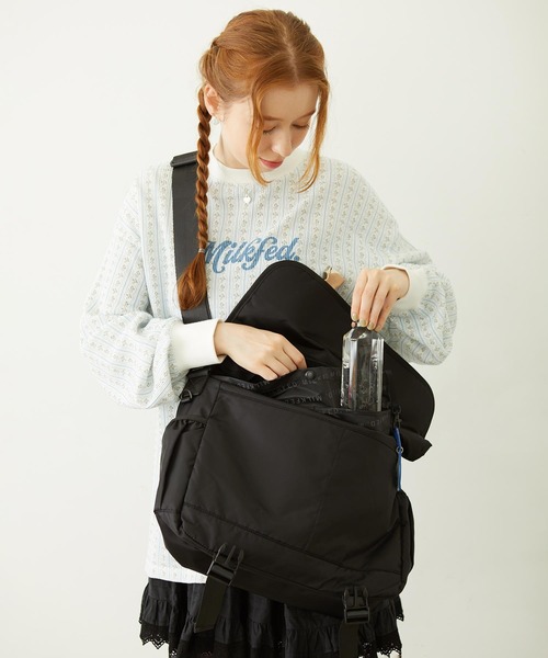 MILKFED.（ミルクフェド）の「MEDIUM BAG ORGANIZER（エコバッグ/サブバッグ・レディース・ブラック・ONE SIZE）」の22枚目の写真