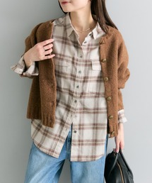 ダブルポケット起毛チェックシャツ
