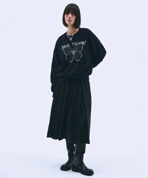 NICK&NICOLE(ニックアンドニコール)の「SHINE BUTTERFLY SWEATSHIRT_NAVY CREAM(スウェット・レディース・その他・FREE)」の2枚目の写真