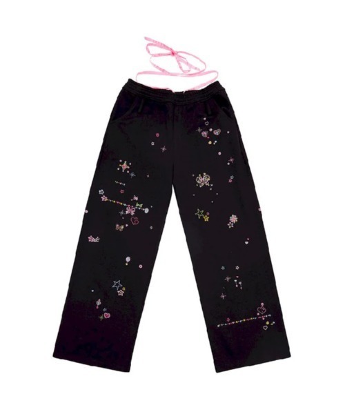 L.H.P(エルエイチピー)の「CFIERCE/フィアス/STICKER TROUSERS(スウェットパンツ・レディース・ホワイト/ブラック・S/M)」の6枚目の写真