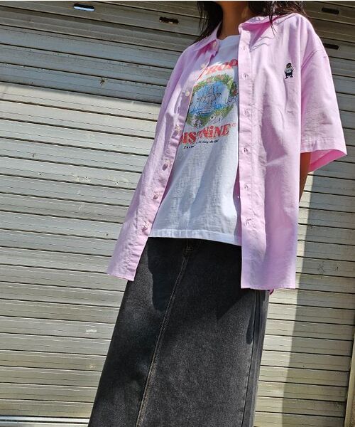 DISTN9NE(ディストナイン)の「Oxford Retro Bear Short Sleeve Shirt PINK (LP2YU351-022)(シャツ/ブラウス・メンズ・その他・100/90/95)」の5枚目の写真