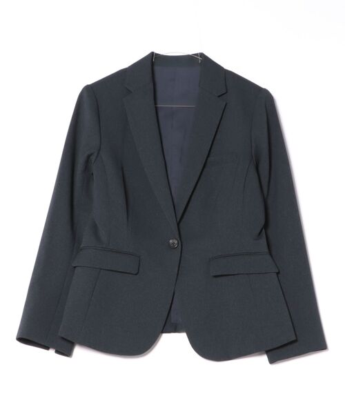 m.f.editorial(エムエフエディトリアル)の「【ストレッチ ウォッシャブル】m.f.エディトリアル レディース ウール調 1ボタン ジャケット ピンヘッド紺 (セットアップ可能)(スーツジャケット・レディース・ネイビー・S/MEDIUM/LARGE/X-LARGE)」の12枚目の写真