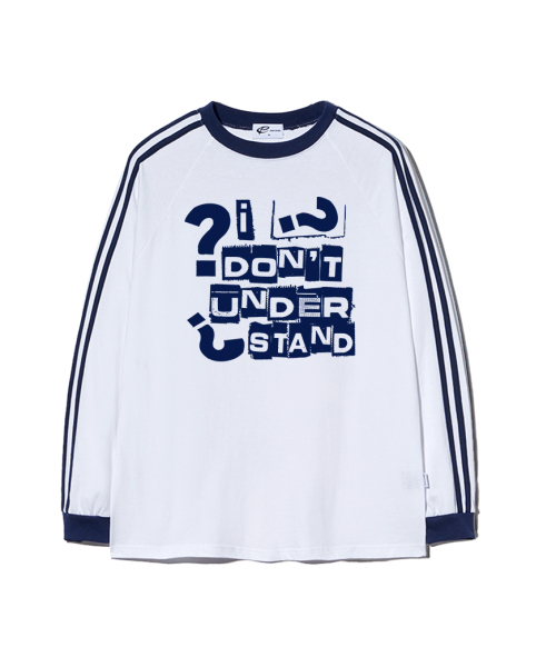 ESCAPEFROM（エスケープフロム）の「ドンアンダースタンドプリントトラックロングスリーブホワイト（Tシャツ/カットソー・レディース・その他・MEDIUM/LARGE）」の2枚目の写真