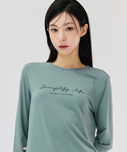 CHASECULT(チェイスカルト)の「女性レタリングベーシックTシャツ-DEZG5151B0S(Tシャツ/カットソー・レディース・ミント・90/85/95)」の2枚目の写真
