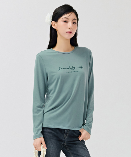 CHASECULT(チェイスカルト)の「女性レタリングベーシックTシャツ-DEZG5151B0S(Tシャツ/カットソー・レディース・ミント・90/85/95)」の3枚目の写真