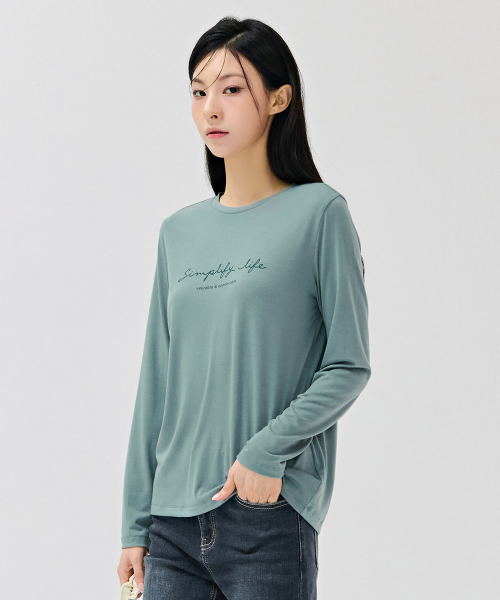 CHASECULT(チェイスカルト)の「女性レタリングベーシックTシャツ-DEZG5151B0S(Tシャツ/カットソー・レディース・ミント・90/85/95)」の4枚目の写真