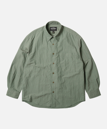 NYLON RAYON RELAXED SHIRT _ JADE GREEN