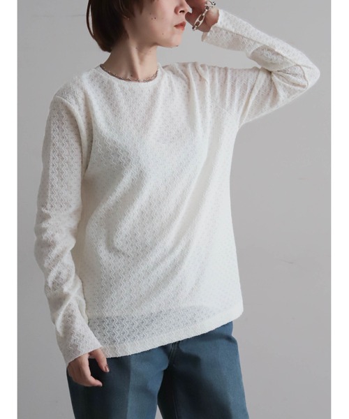 新品JCAESAR STUDIOジッパー付きグレー長袖カットソーMサイズ シアーJQカット クルーネックP/O | NOMBRE IMPAIR