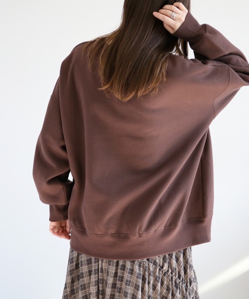 cepo(セポ)の「裏起毛ビーズロゴ刺繍スウェットプルオーバー(Tシャツ/カットソー・レディース・ブラウン/スミクロ/オートミール・FREE)」の10枚目の写真