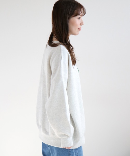cepo(セポ)の「裏起毛ビーズロゴ刺繍スウェットプルオーバー(Tシャツ/カットソー・レディース・ブラウン/スミクロ/オートミール・FREE)」の22枚目の写真