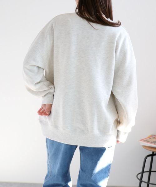 cepo(セポ)の「裏起毛ビーズロゴ刺繍スウェットプルオーバー(Tシャツ/カットソー・レディース・ブラウン/スミクロ/オートミール・FREE)」の21枚目の写真