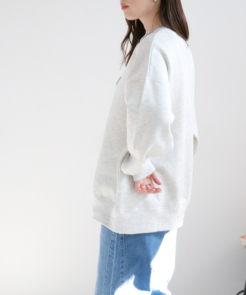 cepo(セポ)の「裏起毛ビーズロゴ刺繍スウェットプルオーバー(Tシャツ/カットソー・レディース・ブラウン/スミクロ/オートミール・FREE)」の20枚目の写真