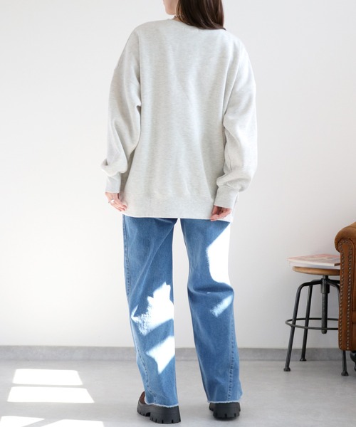 cepo(セポ)の「裏起毛ビーズロゴ刺繍スウェットプルオーバー(Tシャツ/カットソー・レディース・ブラウン/スミクロ/オートミール・FREE)」の17枚目の写真