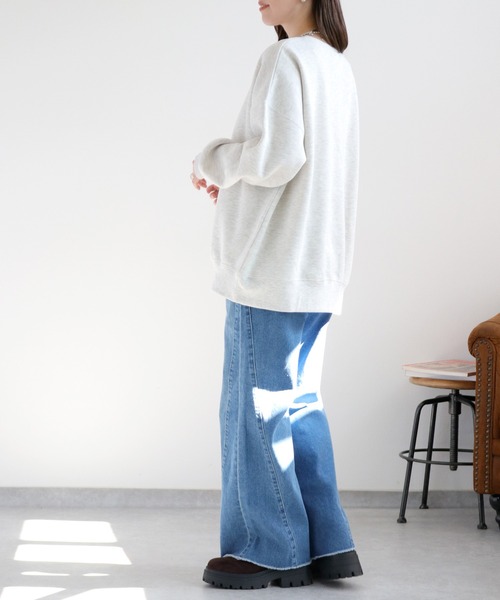cepo(セポ)の「裏起毛ビーズロゴ刺繍スウェットプルオーバー(Tシャツ/カットソー・レディース・ブラウン/スミクロ/オートミール・FREE)」の18枚目の写真