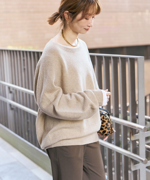 Spick & Span(スピックアンドスパン)の「《新色有り / 追加》ニュアンスコクーンシルエットニット(ニット/セーター・レディース・ホワイト/レッド/ブラウン系その他/ベージュ・FREE)」の6枚目の写真