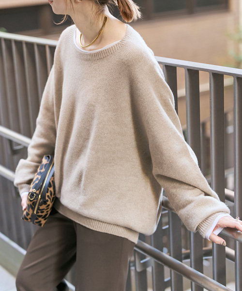 Spick & Span(スピックアンドスパン)の「《新色有り / 追加》ニュアンスコクーンシルエットニット(ニット/セーター・レディース・ホワイト/レッド/ブラウン系その他/ベージュ・FREE)」の8枚目の写真