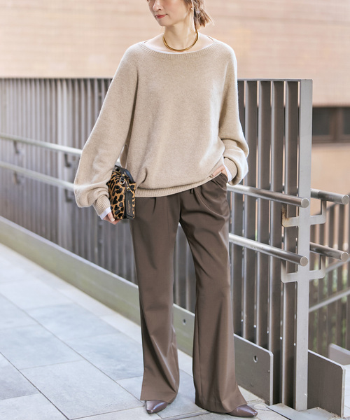 Spick & Span(スピックアンドスパン)の「《新色有り / 追加》ニュアンスコクーンシルエットニット(ニット/セーター・レディース・ホワイト/レッド/ブラウン系その他/ベージュ・FREE)」の9枚目の写真